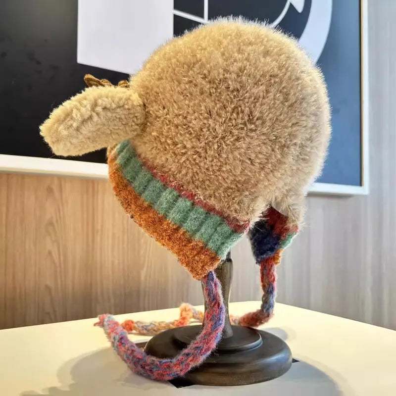 Gorro de reno peludito