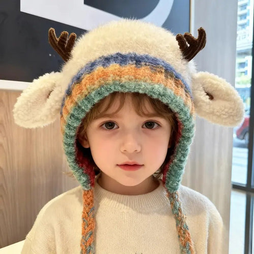 Gorro de reno peludito